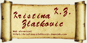 Kristina Zlatković vizit kartica